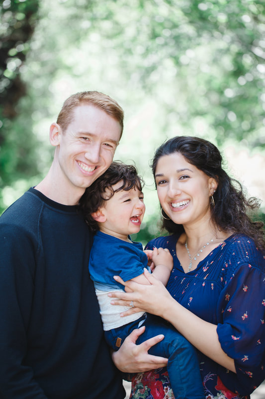 Family of 3 with toddler boy, portrait photography, fun, lifestyle photo session in Berkeley.  